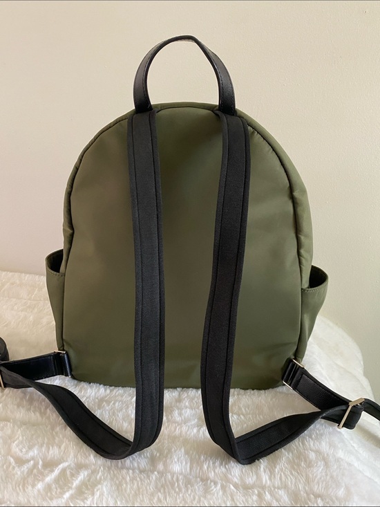 Kate Spade Dawn Nylon Medium Backpack in Olive Green w/  Black Leather Trim main image 9